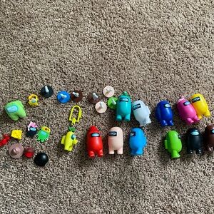 Lot of Among Us toys